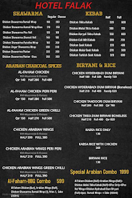 Hotel Falak menu 1