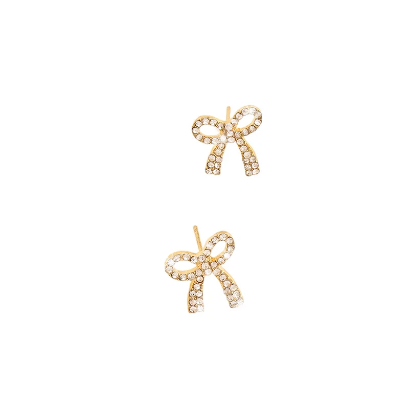 Brincos de pressão femininos cruzados S925 com diamantes, simples e requintados, realçam a beleza com brilho e sofisticação.