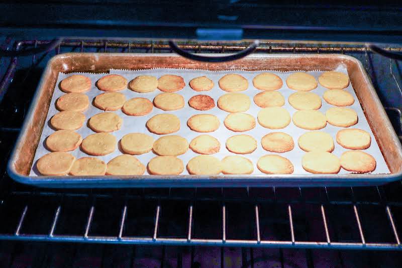 Baking The Cheese Crackers.