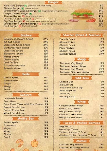 Burger Swag menu 