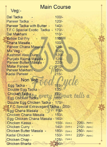 The Food Factory menu 