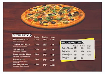 Pizza Art Cafe menu 