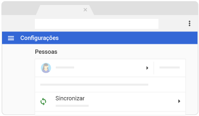 Sincronizar configurações com sua conta