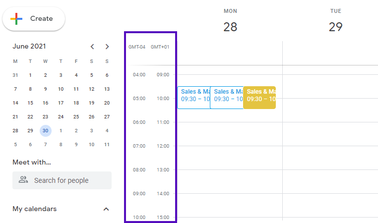 Add a secondary time zone to Google Calendar | Workspace Tips