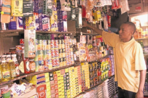 DOWNWARD SPIRAL: Pat Gabaocoe is the owner of a spaza shop in Mohlakeng, Randfontein.