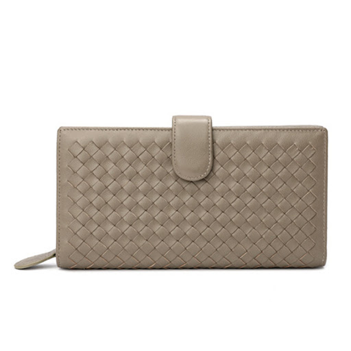 Title 7, Womens Sheepskin Woven Short Wallet Bag, a sty...