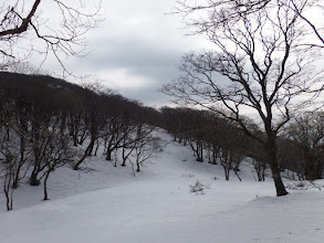 ボタンブチまでは雪道に