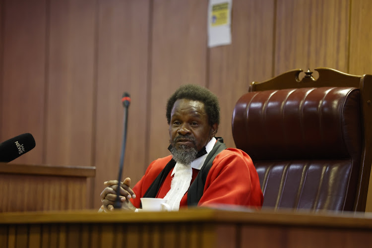 Judge Tshifhiwa Maumela presides over the Senzo Meyiwa murder trial in the North Gauteng High Court in Pretoria.