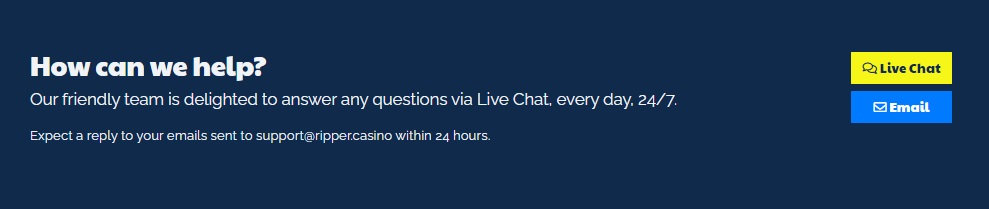 Ripper Casino Customer Support Team