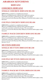 Arabian Kitchens menu 2