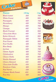 Cake Pastries menu 1