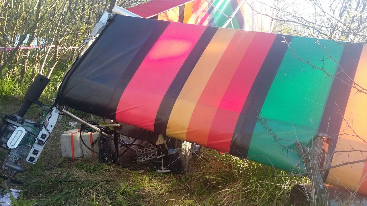 Ultraliviano caído en el Aeroclub de Gral. Rodríguez