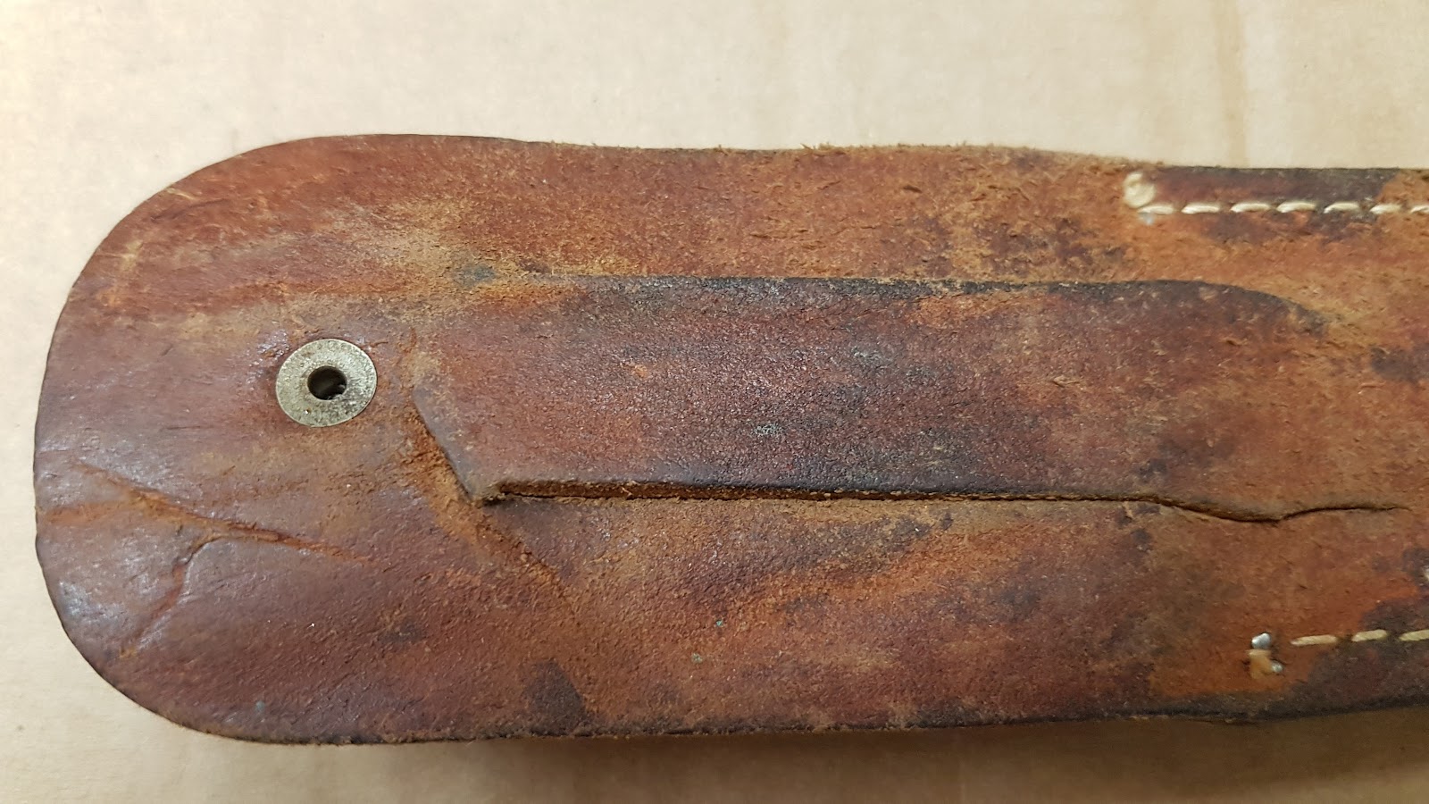 Old, dried out leather sheath