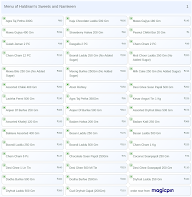 Haldiram's Sweets and Namkeen menu 1