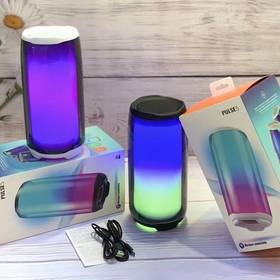 Loa Bluetooth Jbl Pulse 5 Cao Cấp, Âm Thanh Vòm Sống Động Công Suất Lớn, Đèn Led Full 360 Độ Theo Nhạc, Pin Cực Trâu