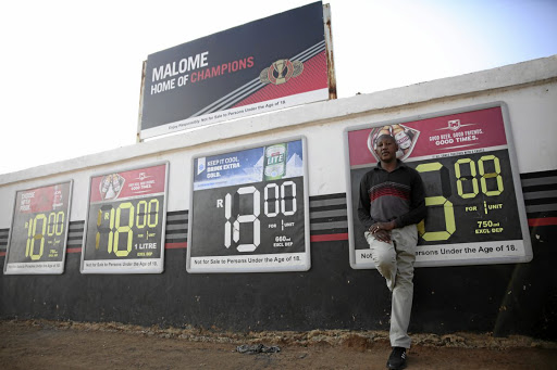 Malome Sebaka, a tavern owner, says he made less money than usual.