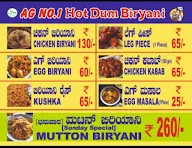 AG No.1 Hot Dum Biryani menu 4