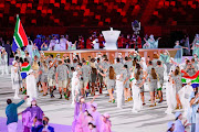 General views during the Tokyo 2020 Olympic Games Opening Ceremony at Olympic Stadium on July 23, 2021 in Tokyo, Japan. 