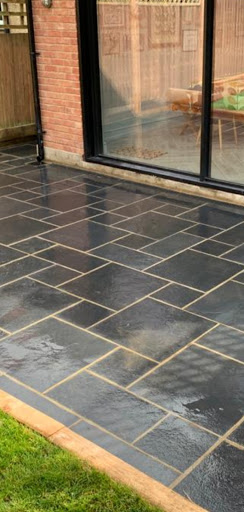 Black Limestone Patio