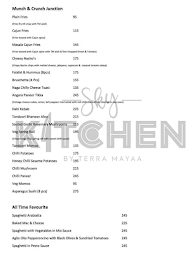 Sky Kitchen By Terra Mayaa menu 2