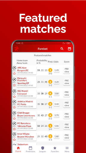 Screenshot Football Predictions Forebet