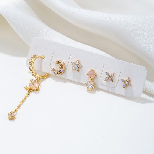 Title 2, 925 Silver Needle Flower Suit Combination Micro...