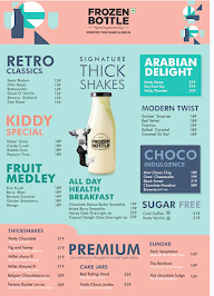 Frozen Bottle - Milkshakes, Desserts And Ice Cream menu 1