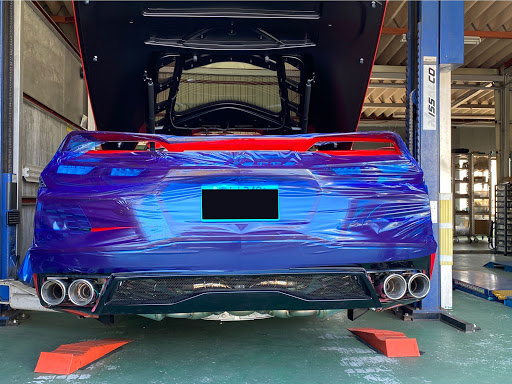 コルベット のワンオフマフラー製作 C8コルベット 高音マフラー メタルキャタライザーに関するカスタム メンテナンスの投稿画像 車 のカスタム情報はcartune