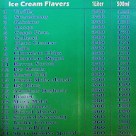 Shree Krishna Ice Cream menu 1