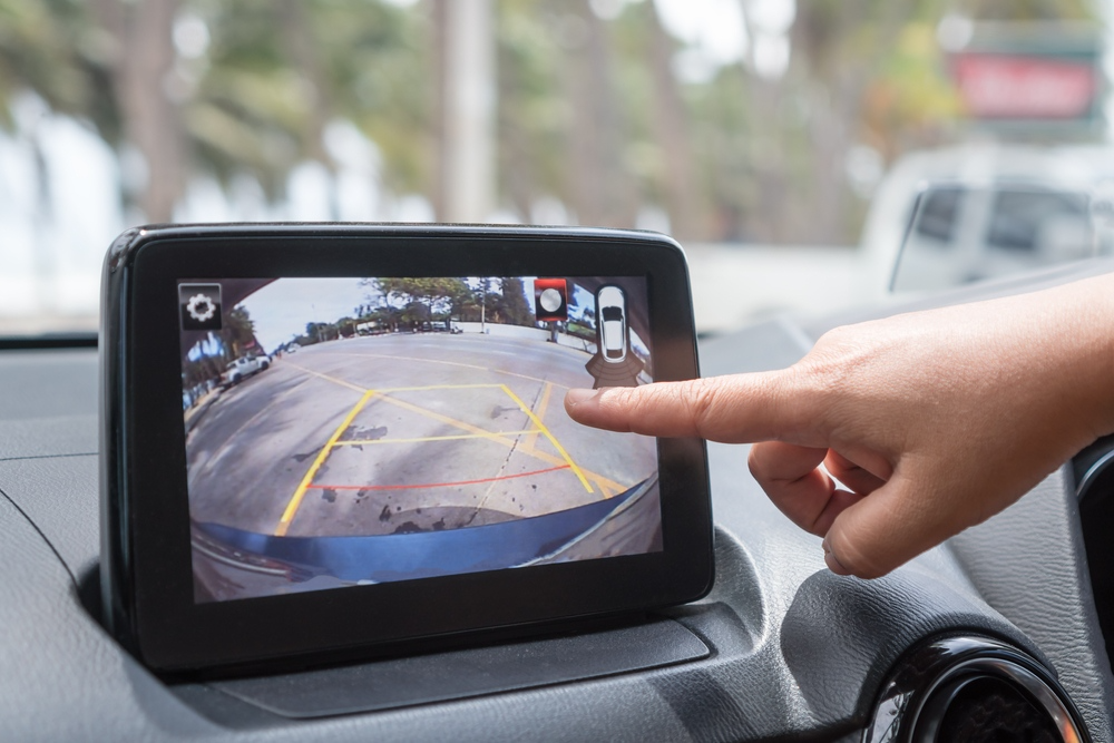 Car with rear view camera