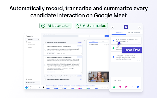 Aspect - AI Notes For Interviews & Recruiters