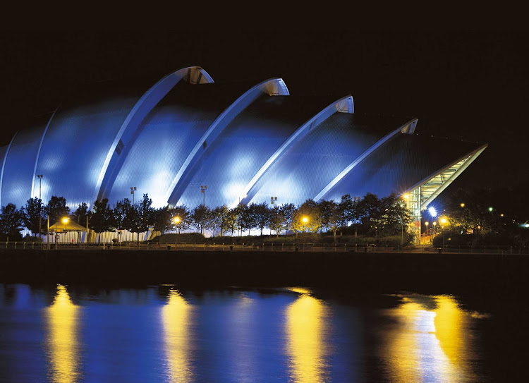 The Clyde Auditorium, nicknamed the Armadillo, is part of the Scottish Exhibition and Conference Center in Glasgow, Scotland.  