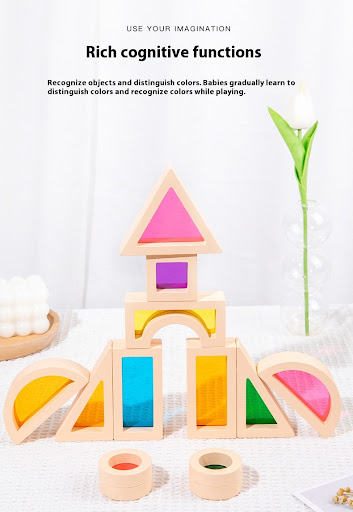 Title 7, Rainbow Blocks Acrylic Transparent Splicing Cre...