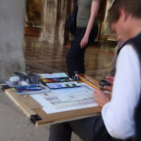 Lavoro di precisione in piazza S. Marco di 