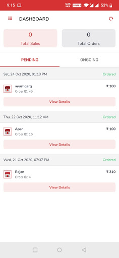 Screenshot PocketMall -  Merchant/Vendor
