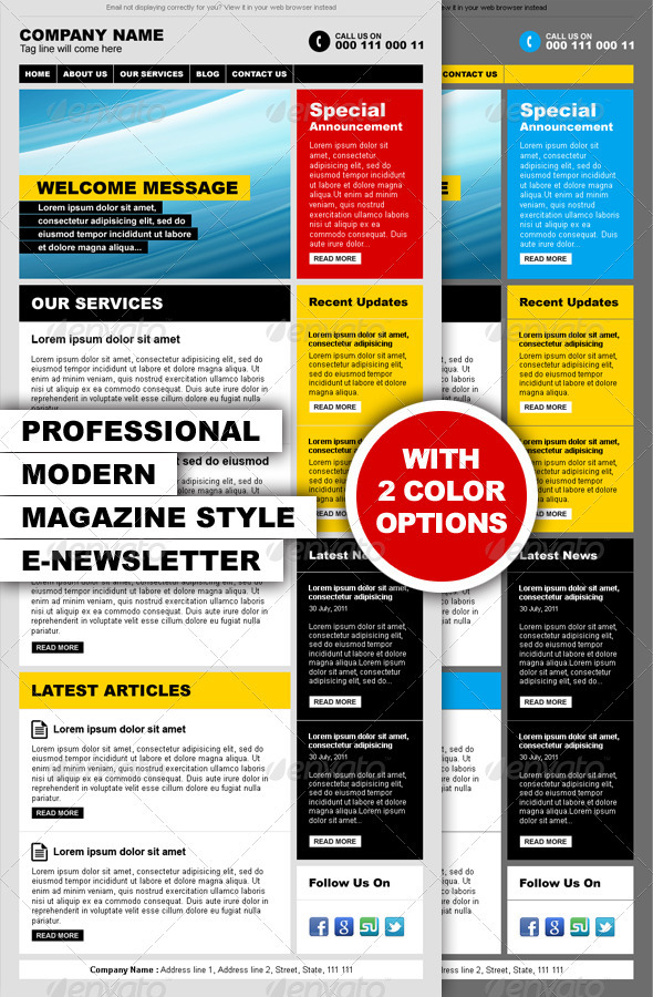 magazine style newsletter email design