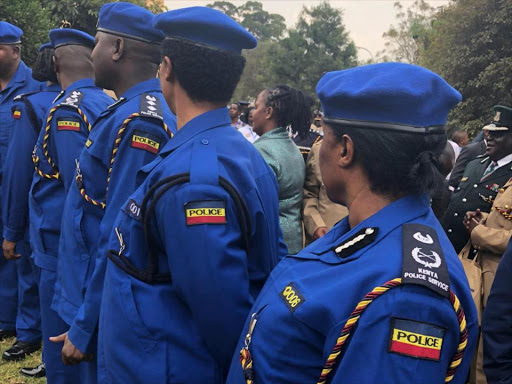 The new Police uniform unveiled by President Uhuru Kenyatta on Thursday./COURTESY
