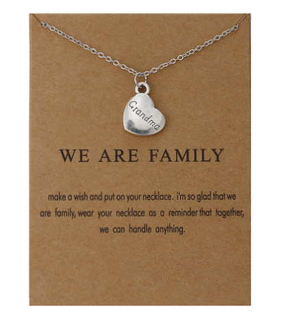 Title 1, Family Members Alloy Pendant Necklace conveys l...