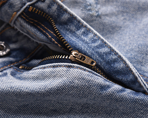Title 4, Mens Fashion Stitching Denim Straight-leg Trou...