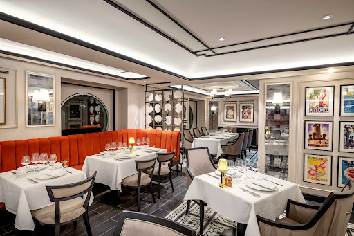 A look at the artsy setting of Indochine Restaurant on MSC Virtuosa. 