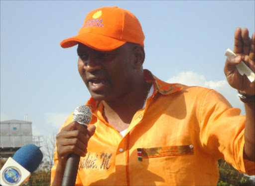 National ODM youth chairman Rashid Mohammed addressing ODM supporters in Matungu in feb 20, 2013.