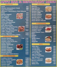 Appu Bar & Restaurant menu 2