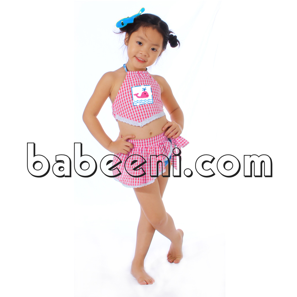 two piece girl smocked swimwear for summer.jpg