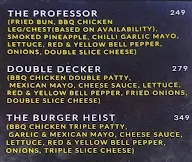 The Burger Heist Tarnaka menu 1