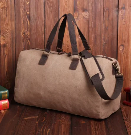 Tragbare Canvas-Duffel-Tasche für Reisen und Geschäftsreisen. Robuste Kleidungstasche, geräumig und ideal für alle Ihre Essentials.