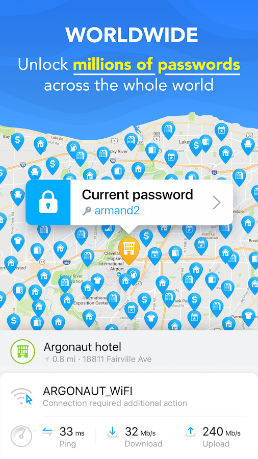  WiFi Map Contraseñas y puntos de acceso gratuitos: captura de pantalla 