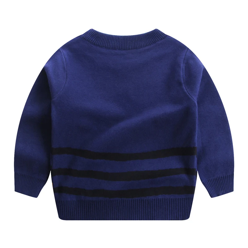 Suéter infantil de algodão duplo outono inverno, aconchegante e quentinho, ideal para manter as crianças confortáveis e protegidas do frio.
