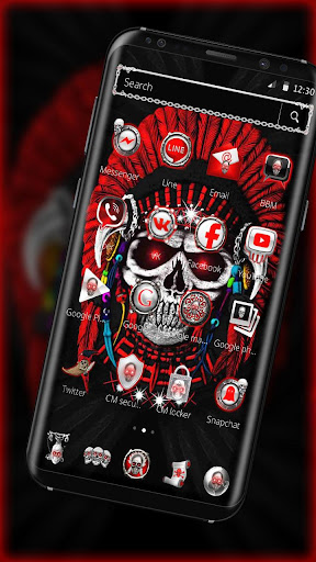 Red Bloody Skull Launcher