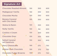 Artiste Handcrafted Ice Cream menu 2