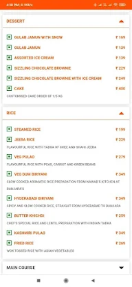 Banjara menu 5